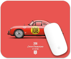 GP101 1953 ポルシェ356  カレラ・パナメリカーナ・メヒコ  GPエディション イラストレーション マウスパッド