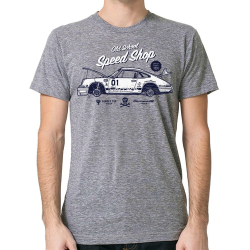 GP101 GP CREW 001 ポルシェ オールド スクール スピード ショップ Tシャツ